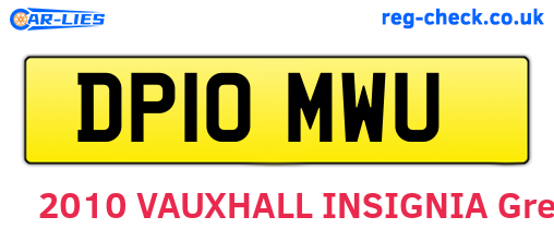 DP10MWU are the vehicle registration plates.