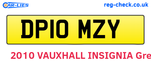DP10MZY are the vehicle registration plates.