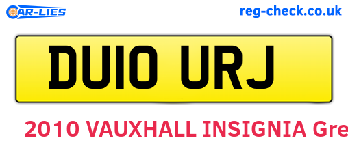 DU10URJ are the vehicle registration plates.