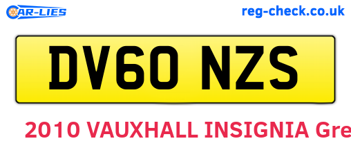 DV60NZS are the vehicle registration plates.