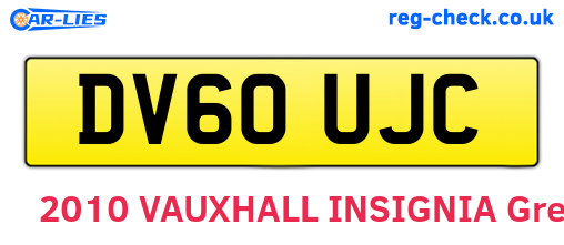 DV60UJC are the vehicle registration plates.