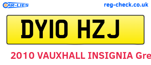 DY10HZJ are the vehicle registration plates.