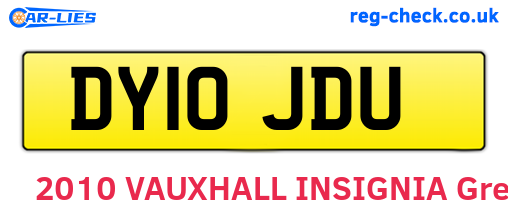 DY10JDU are the vehicle registration plates.