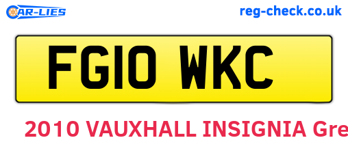 FG10WKC are the vehicle registration plates.