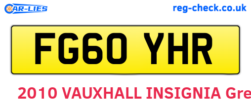 FG60YHR are the vehicle registration plates.