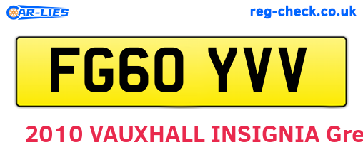 FG60YVV are the vehicle registration plates.