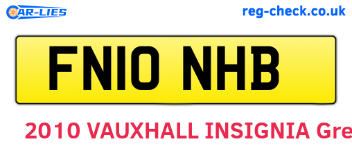 FN10NHB are the vehicle registration plates.