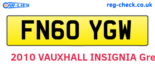 FN60YGW are the vehicle registration plates.