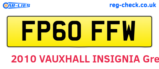 FP60FFW are the vehicle registration plates.