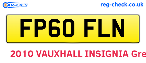 FP60FLN are the vehicle registration plates.