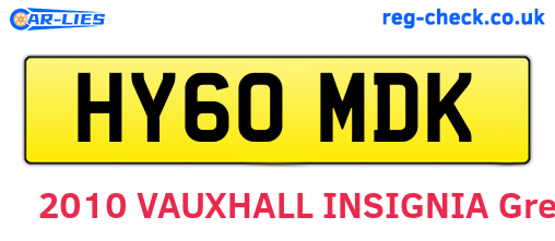 HY60MDK are the vehicle registration plates.