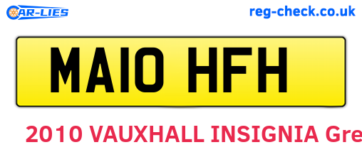 MA10HFH are the vehicle registration plates.