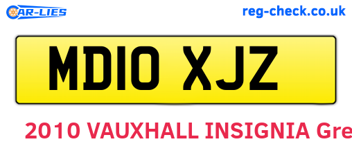 MD10XJZ are the vehicle registration plates.