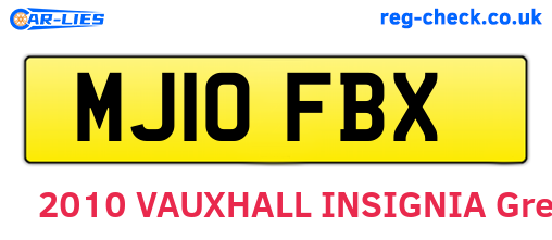 MJ10FBX are the vehicle registration plates.