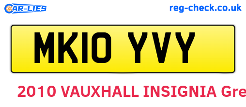 MK10YVY are the vehicle registration plates.