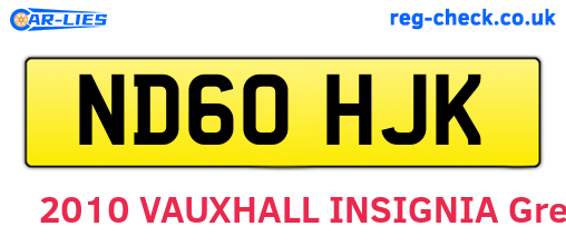 ND60HJK are the vehicle registration plates.