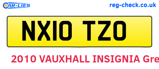 NX10TZO are the vehicle registration plates.