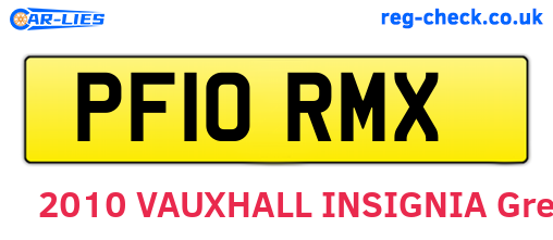 PF10RMX are the vehicle registration plates.