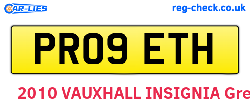 PR09ETH are the vehicle registration plates.