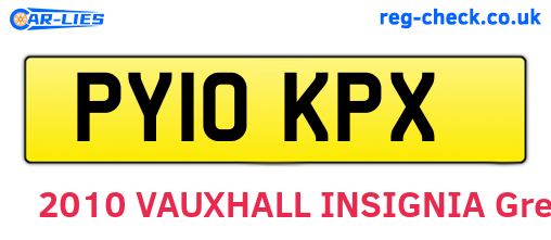 PY10KPX are the vehicle registration plates.
