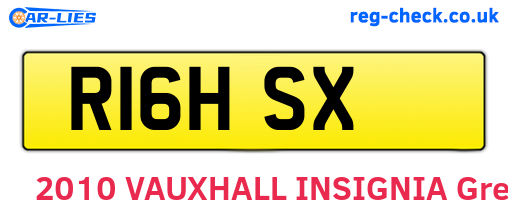 R16HSX are the vehicle registration plates.