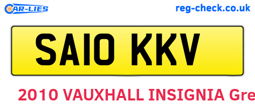 SA10KKV are the vehicle registration plates.