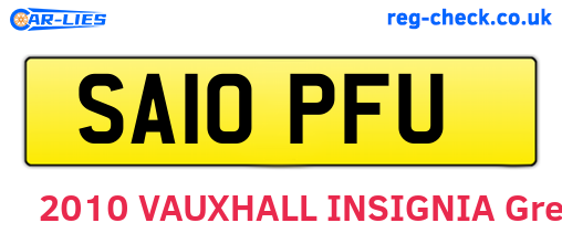 SA10PFU are the vehicle registration plates.