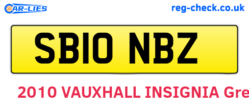 SB10NBZ are the vehicle registration plates.
