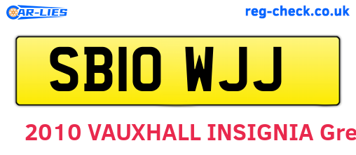 SB10WJJ are the vehicle registration plates.