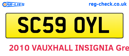 SC59OYL are the vehicle registration plates.