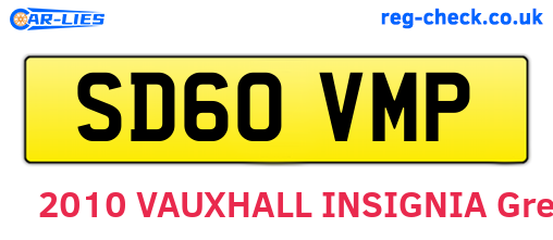 SD60VMP are the vehicle registration plates.
