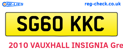 SG60KKC are the vehicle registration plates.