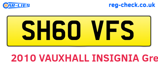 SH60VFS are the vehicle registration plates.