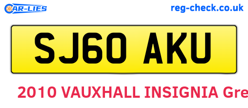 SJ60AKU are the vehicle registration plates.