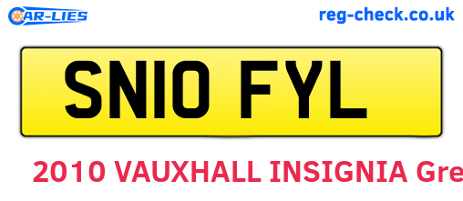 SN10FYL are the vehicle registration plates.