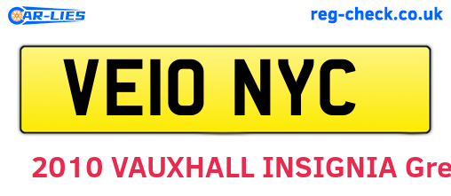 VE10NYC are the vehicle registration plates.