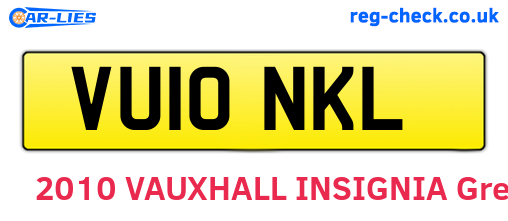 VU10NKL are the vehicle registration plates.