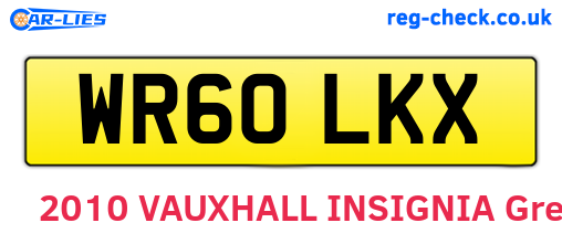 WR60LKX are the vehicle registration plates.