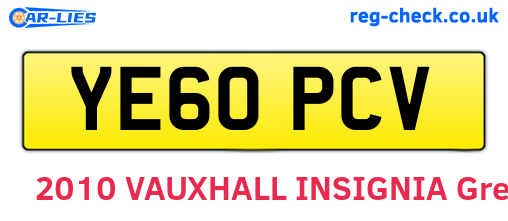 YE60PCV are the vehicle registration plates.