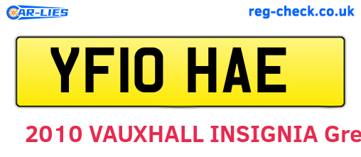 YF10HAE are the vehicle registration plates.