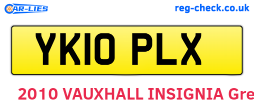 YK10PLX are the vehicle registration plates.