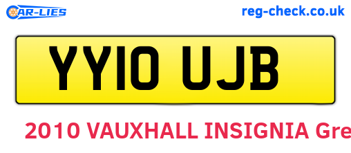 YY10UJB are the vehicle registration plates.