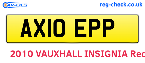 AX10EPP are the vehicle registration plates.