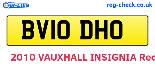 BV10DHO are the vehicle registration plates.