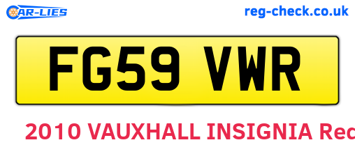 FG59VWR are the vehicle registration plates.
