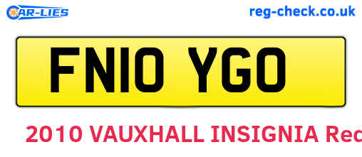 FN10YGO are the vehicle registration plates.