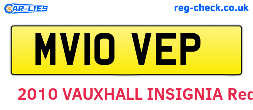 MV10VEP are the vehicle registration plates.