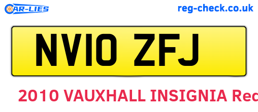 NV10ZFJ are the vehicle registration plates.