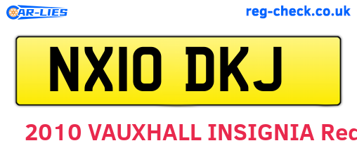 NX10DKJ are the vehicle registration plates.