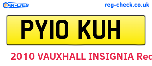 PY10KUH are the vehicle registration plates.